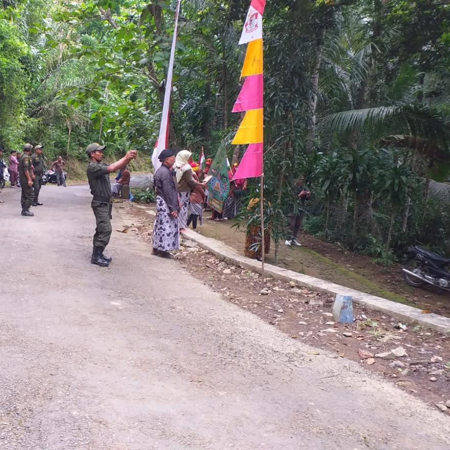 Pengamanan Linmas Hargorejo Di Padukuhan Sangkrek